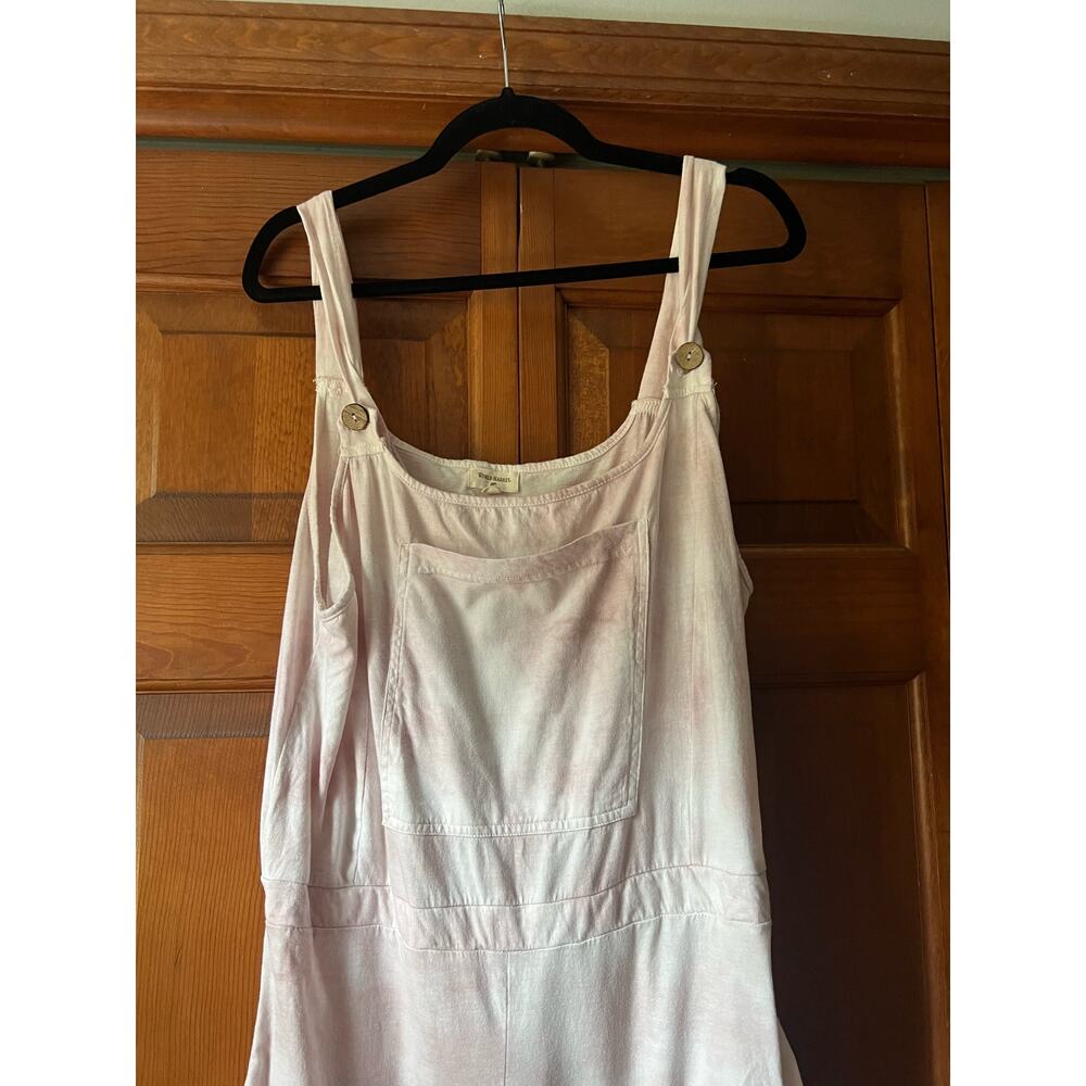 World Market Women's Summer Jumpsuit Sleeveless Square Neck White Pink Free Size - Picture 6 of 11